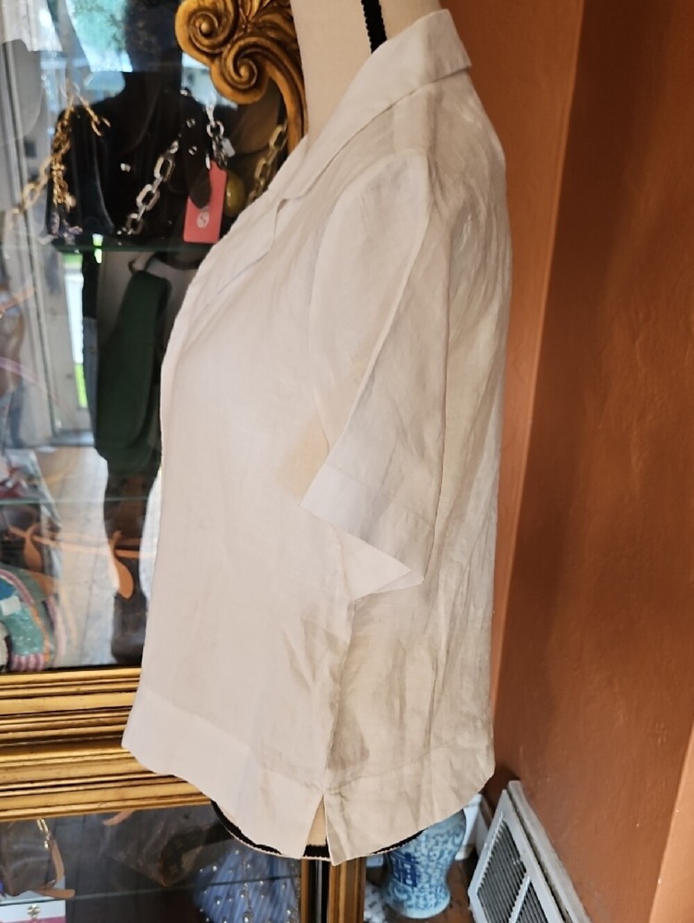 Quince 100% European Linen Shirt In White - Picture 9 of 13